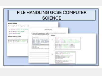 File Handling Booklet GCSE Computer Science