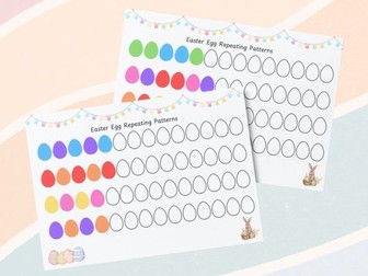 Easter Egg Repeating Pattern Colouring Sheets