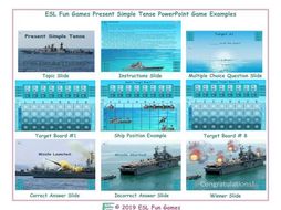 Present Simple Tense English Battleship PowerPoint Game