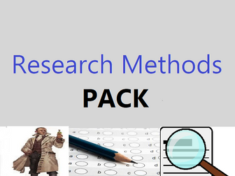All Research Methods pack (ALL research methods  - can use with either AQA or OCR)