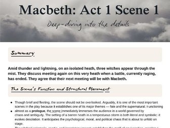 Macbeth Scene-By-Scene: ACT 1 SCENE 1