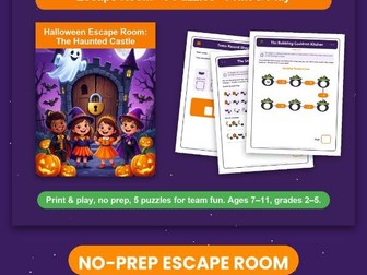 Halloween Escape Room for Kids – No Prep Printable Game (KS2, ages 7–11)
