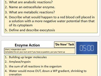 A-Level Biology Starter Questions