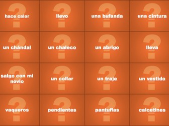 Spanish Sentence Builders: Unit 13 Talking about clothes - activities