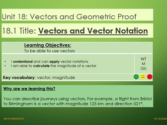 GCSE Vectors and Geometric Proof