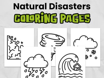 Natural Disasters Coloring Pages | Easy Printable for Kindergarten & Elementary
