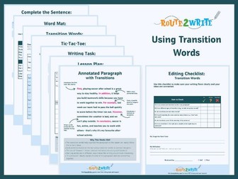 Transition Words – 10 PDF Activities & Tools | Writing Resource Pack (Gr. 4–6)
