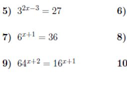 Exponential equations worksheets (with solutions) | Teaching Resources