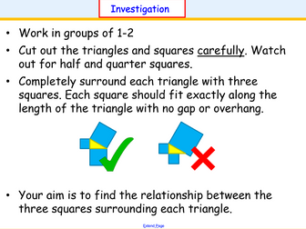 Pythagoras' Theorem Introduction and Investigation