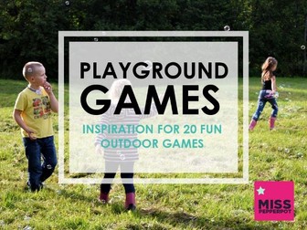 Playground Game Ideas, Outdoor Games, Booklet of 20 Outdoor Games