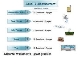 measures workbook worksheet booklet functional skills level 1 with