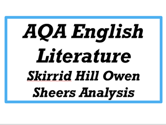 AQA English Lit Skirrid Hill Analysis