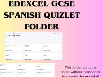 EDEXCEL GCSE Spanish quizlet folder