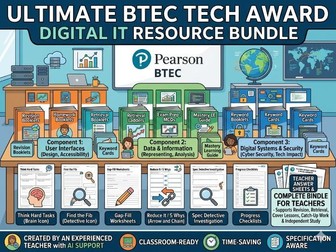 Pearson BTEC Tech Award in Digital Information Technology Ultimate Resource Bundle All Components