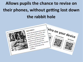 QR Code GCSE History revision cards (Weimar & Nazi Germany)