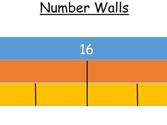 Numberwalls  (1/2 and 1/4 of whole numbers)
