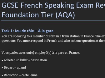 AQA style speaking revision & correction - 2