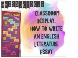 Literary Essay Thesis Examples How To Write An English Essay Classroom Display Science Essay Topics also Essay Writings In English How To Write An English Essay Classroom Display By Otooleg Sample High School Essay