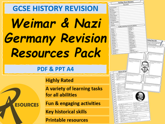 Revision - Weimar & Nazi Germany Exam Revision Resources Pack GCSE Edexcel History