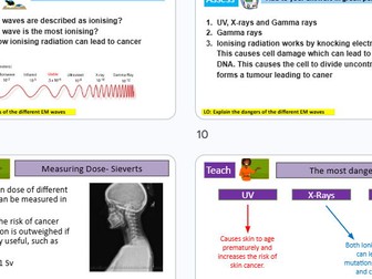 Dangers of EM waves GCSE Combined Science AQA