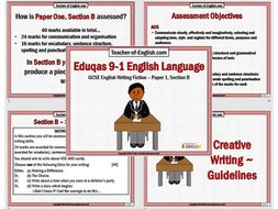 Eduqas GCSE English - Paper 1 Section B Exam Prep | Teaching Resources