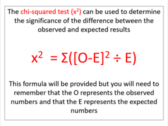 Chi-squared test (CIE International A-level Biology)