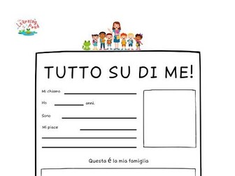 21 Lessons, 88 Activities in Italian for children, beginners level, age range 4 to 8 years old.