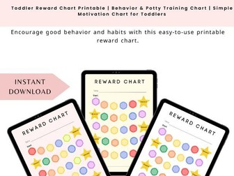 Toddler Reward Chart Printable | Behavior & Potty Training Chart