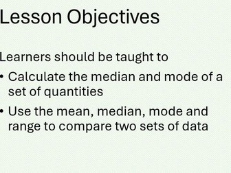 Comparing Data. Maths Functional Skills L2 GCSE Full Lesson