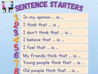 Welsh sentence starter poster