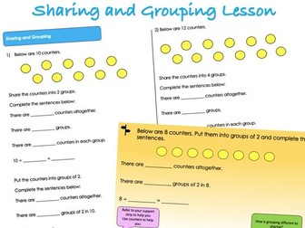 Year 3 Multiplication and Division - Sharing and Grouping Lesson