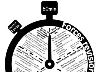 Edexcel GCSE Physics Forces revision clock