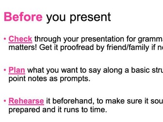 Create and Effective Presentation for Art/Photography projects.