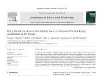 Using the theory of successful intelligence as a framework for developing assessments in AP physics