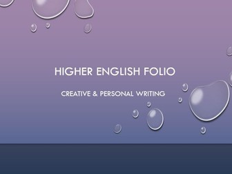 Personal Creative Folio unit - Higher