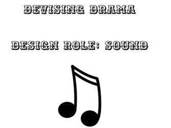 OCR Devising Drama - Sound Candidate