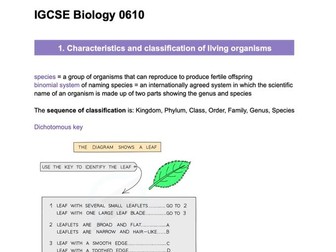 IGCSE CIE Biology full notes