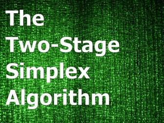 Simplex Algorithm - Two-Stage Method powerpoint