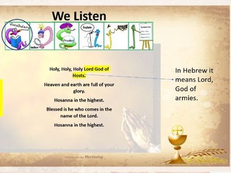 Catholic Prayers - Holy Holy and Memorial Acclamation Lesson