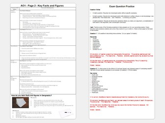 Paper 1 AQA GCSE Geography Revision booklet for Grade 3 - 6 students