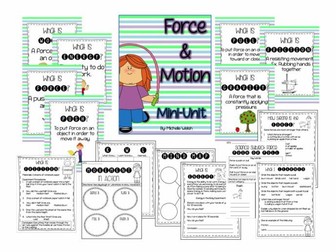 Froce & Motion: Mini-Unit (Anchor Charts, Worksheets & Activities)