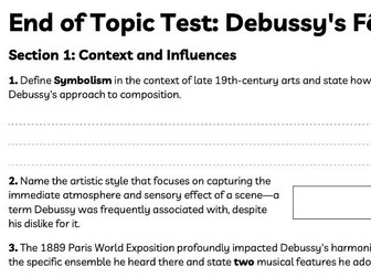 Debussy Fetes - end of topic test