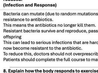 6 mark questions GCSE biology B1 paper 1