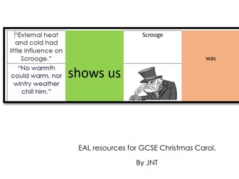 EAL resource for GCSE English Christmas Carol