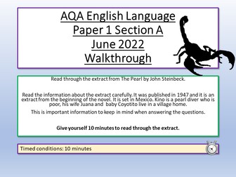AQA English Language Paper 1 June 2022