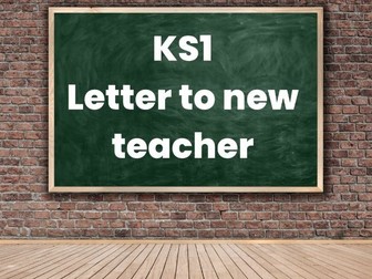 KS1 - Letter to new teacher Lesson