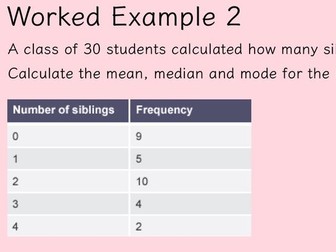 Averages from Grouped Frequency Tables