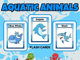 Aquatic Animals Flashcards – Real Pictures