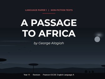REVISING 'A PASSAGE TO AFRICA'
