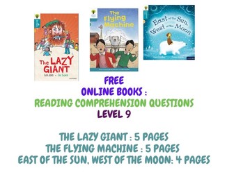 Free Online Reading Books:  Comprehension Questions Gr 3-5 (Level 9)